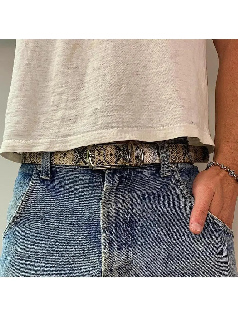 Y2K Punk Blue Navy Belt 41 Inch